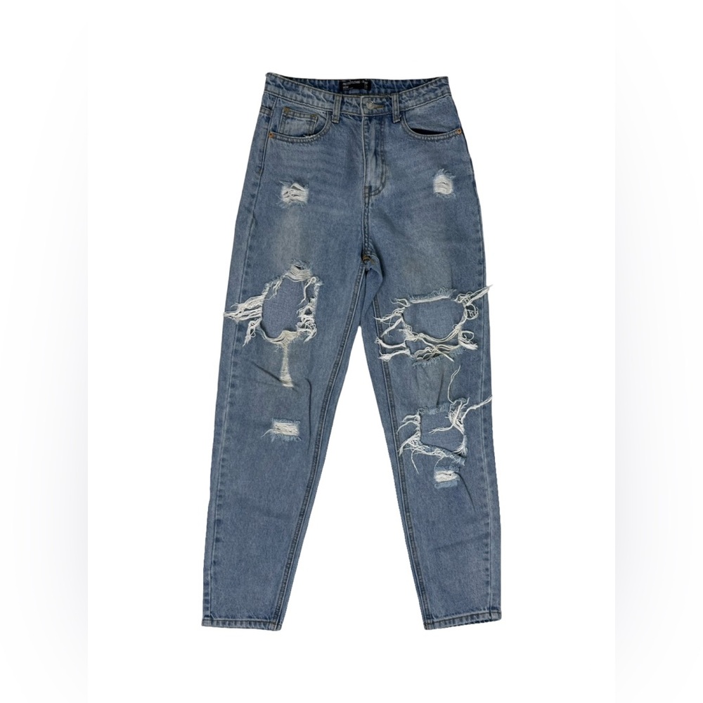 PRETTY LITTLE THING Distressed Blue Women's Jeans